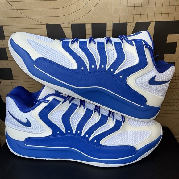 NEW Nike KD18 Kevin Durant Basketball White Game Royal IM0634 102 Size 15 - Picture 1 of 7